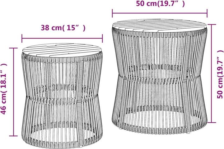 Produktbild VidaXL Garten-Beistelltische