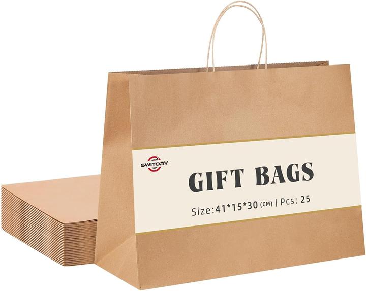 Produktbild Switory Papiertüten mit Henkel (Geschenktüte, 25 x)