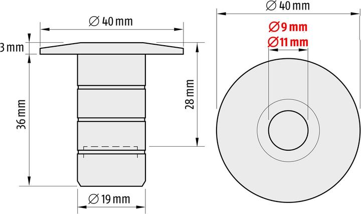 Immagine prodotto Planet Trogoli di chiusura inferiori BM-R ø 9 / 11 (1 pz.)