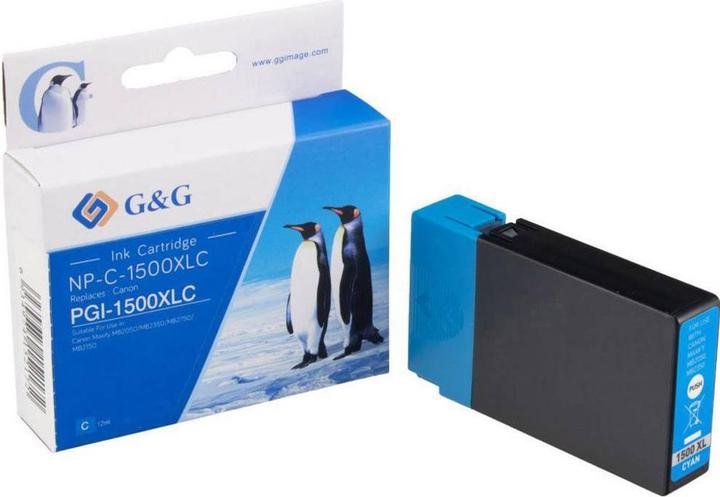 Produktbild XL-Druckerpatrone kompatibel zu Canon PGI-1500XLC/9229B001 Cyan (C)