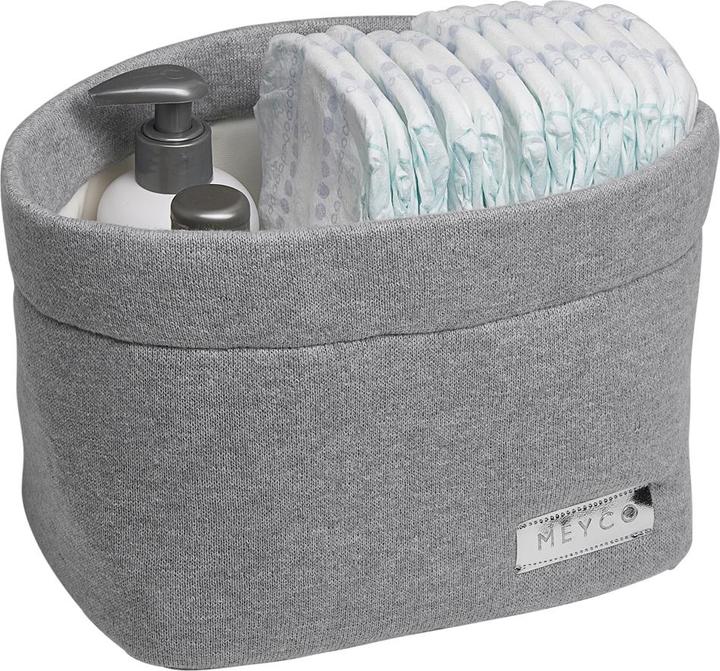 Meyco Petit panier à langer small Knit basic gris chiné