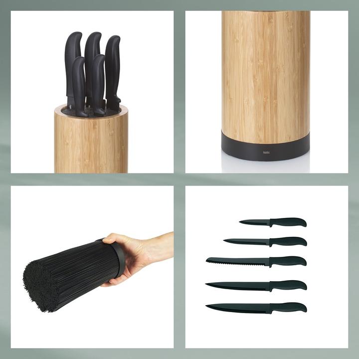 Produktbild Kela 5er Messerset im 6er-Block, schwarzer Bambus Acida