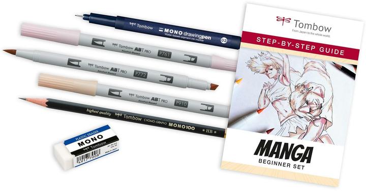 Image du produit Tombow Set pour débutants Manga (poussiére, œillet, Lilac, Pink, Opale, Beige, Bleu, 6 x)