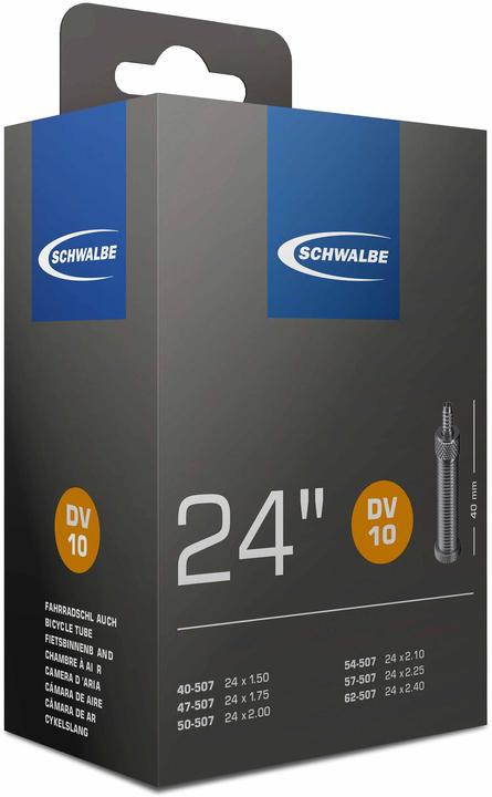 Actual product image Schwalbe 10421611 bicycle inner tube Dunlop valve 24" 40 - (Dunlop (DV), 24", 40 mm)