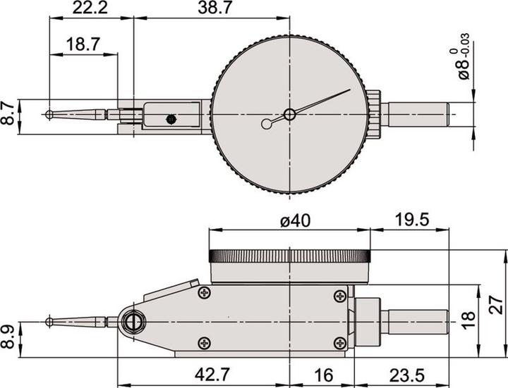 Actual product image Mitutoyo Dial test indicator 513-424-10E