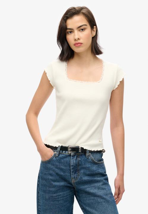 Actual product image Superdry Essential Square Neck S/s Tee (6, 7, 8)