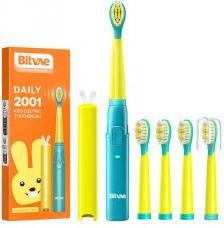 Immagine prodotto Bitvae Spazzolino sonico con set di testine BV 2001 (blu/giallo) (Spazzolino sonico)