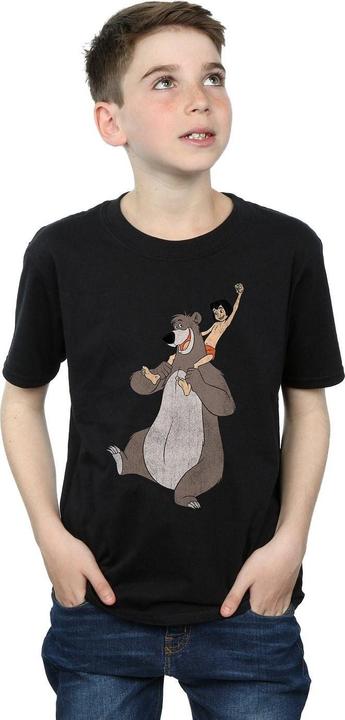 Immagine prodotto Disney Classica TShirt da ragazzo con Mowgli e Baloo in cotone (128)