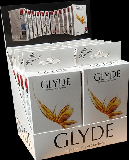 Produktbild Glyde Ultra Natural Transparente Vegane Kondome, 53mm, 10x10 (100 Stk.)