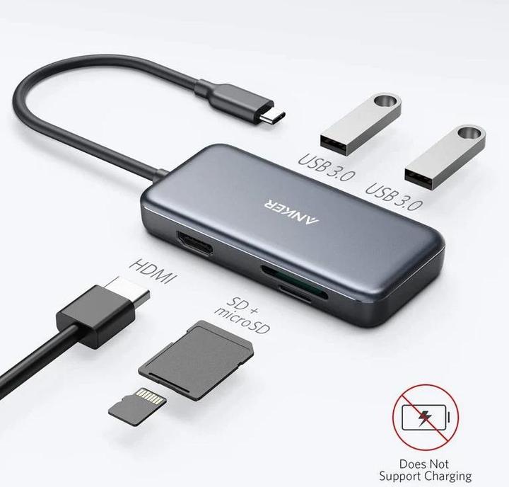 Produktbild Anker E/A-HUB USB 5-IN-1/A8334HA1 (USB-C, 5 Ports)