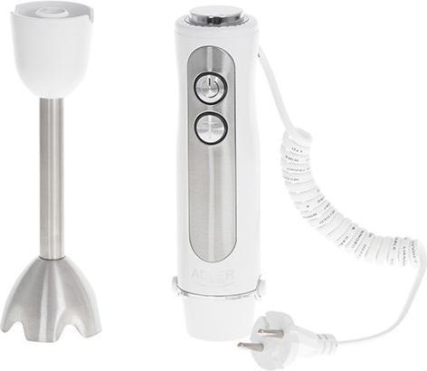 Actual product image Adler AD 4625w Hand Blender, 5 speed settings, 1500W, White (EU plug)