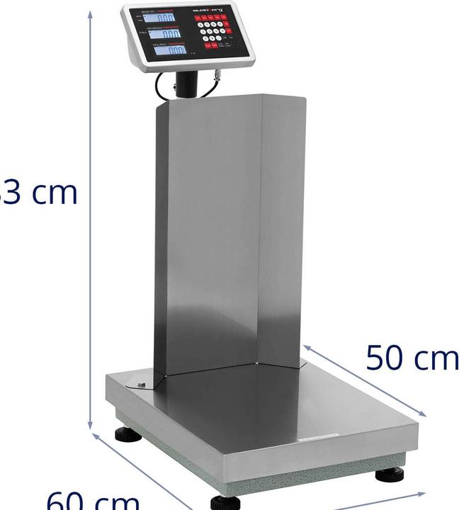 Actual product image Steinberg Platform Scale - 60 kg / 0.005 kg - 400 x 500 mm - back panel