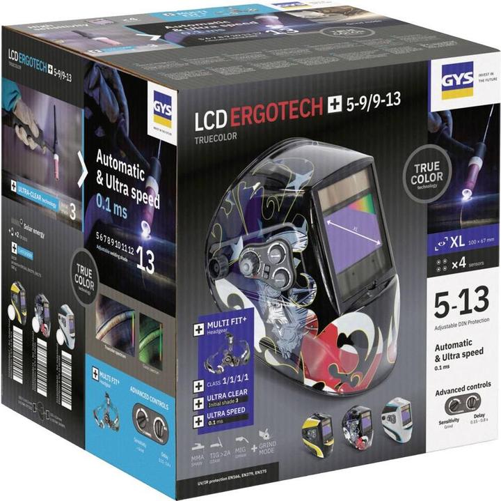 Produktbild GYS Schweisshelm LCD Ergotech+ 5-9 / 9-13 Dream True Color