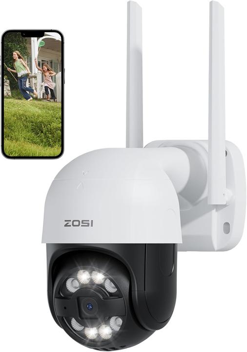 Zosi 2K PT Dome Überwachungskamera mit KI-Personenerkennung