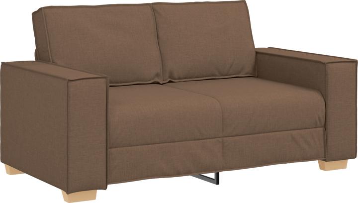 Produktbild VidaXL 3-teiliges Sofaset mit Kissen braunes Gewebe (3-Sitzer)
