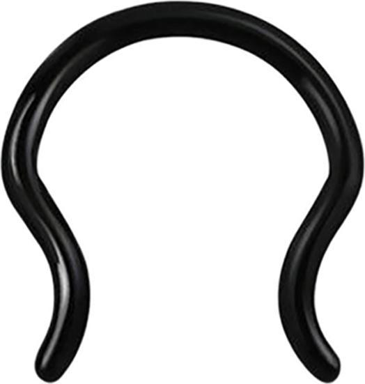 Star Piercing Septum Ring schwarz (ohne Messing, Chirurgenstahl 316L)