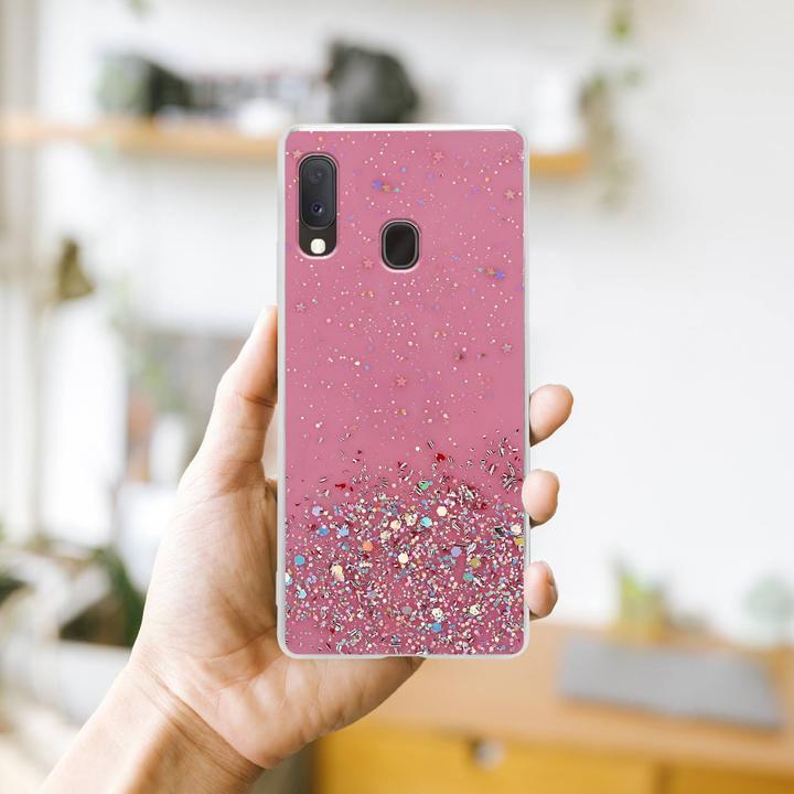Image du produit Cadorabo Couverture TPU paillettes scintillantes (Samsung Galaxy A20e, Samsung Galaxy A10e)
