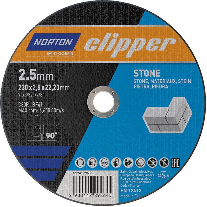 Actual product image Magni Norton cutting disc stone C30R-230x2.5x22.23mm
