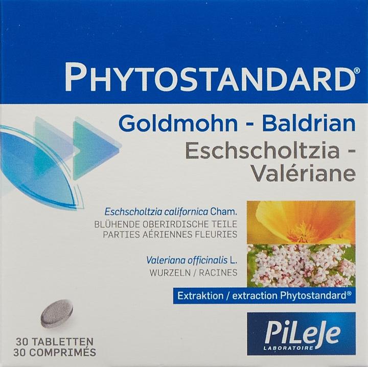 Actual product image Phytostandarts Golden Poppy-Baldrian Tablet (30 Piece, Pills, 35 g)