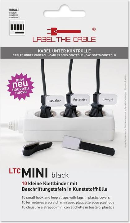 Productafbeelding Label-the-cable LTC Minir, pak van 10 (Klittenband kabelbinder, 90 mm, 10 Pcs.)