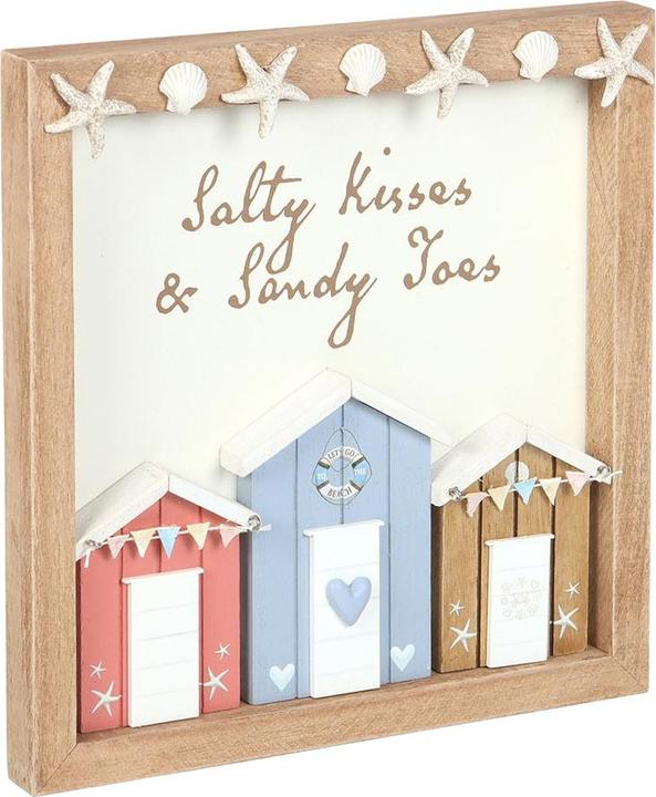 Image du produit Something Different - Plaque SALTY KISSES AND SANDY TOYS (23 x 23 x 3 cm)