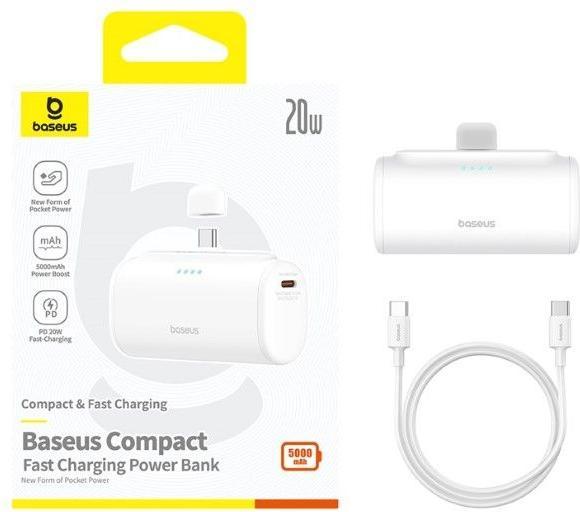 Produktbild Baseus Compact Series Fast Charging USB-C Powerbank 20W (5000 mAh, 20 W, 18 Wh)