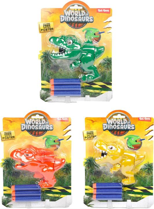 Actual product image Toi-Toys World of Dinosaurs Mini dino pistol with arrows, 4 pcs.