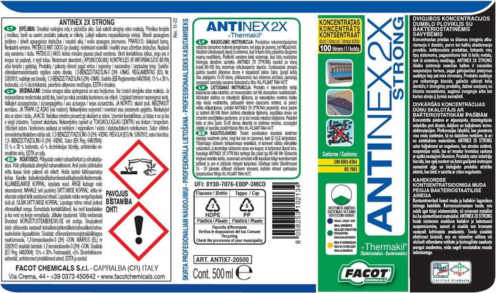 Image du produit Facot Antinex2xstrong Flacone 500 ml