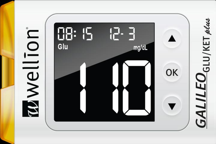 Produktbild Wellion Galileo GLU/KET Blutzuckermessgerät SET mmol, weiss (Blutzuckermessgerät)