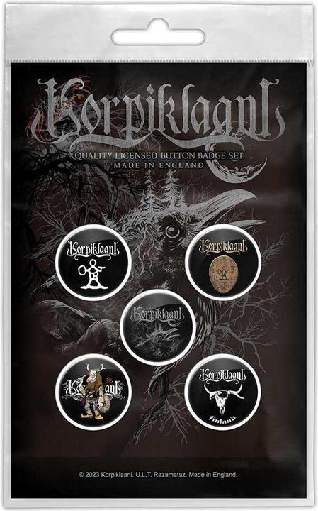 Korpiklaani Abzeichen Raven 5erPack Kunststoff Metall