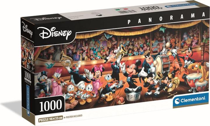 Actual product image Clementoni Puzzle 1000 Panorama Disney Orchestra