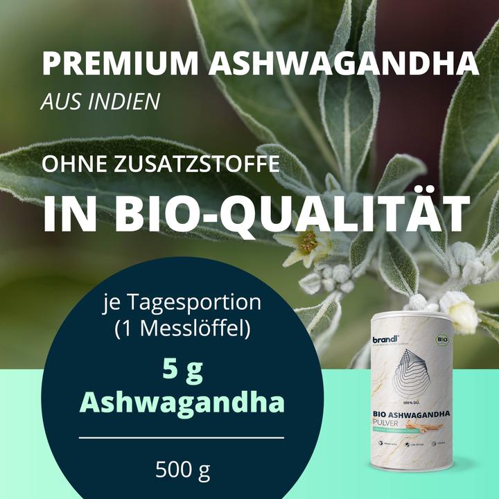 Produktbild Brandl Ashwagandha Pulver Bio (1 Stück, Pulver, 500 g)