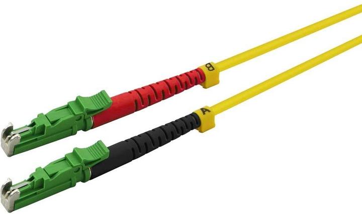 Produktbild Helos fiber optic cable E2000® APC / E2000® APC (LSH) double sided 9/125 OSm OS2 yellow 7.5 m (F/UTP, CAT6a, 7.50 m)