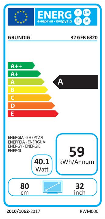 Etichetta energetica Grundig 32 GFB 6820 (32", LCD, Full HD)