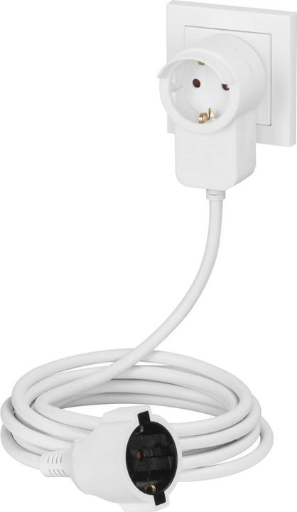 Productafbeelding Hama Beschermcontactverlengkabel Powerplug extra contactdoos, 3,0 m, wit (3 m)