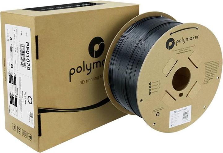 Immagine prodotto Polymaker PolyLite ASA Nero 1,75 mm 3.000 g (ASA, 1.75 mm, 3000 g, Nero)