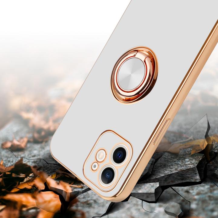 Produktbild Cadorabo Hülle für Apple iPhone 12 MINI im TPU mit Kameraschutz und Ring LM089 Style (Apple iPhone 12 mini)