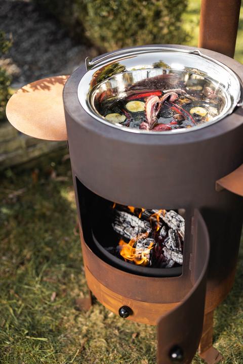 Actual product image Feu du Jardin Outdoor and Fondue Oven Deluxe rust