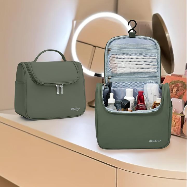 Actual product image Only-Bags.Store Casual Style grosse Kapazität Kosmetikkoffer, Nylon Kulturtasche mit mehreren Taschen, langlebig (9.80 l)