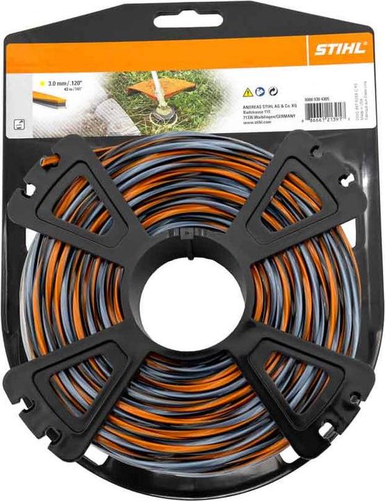 Produktbild Stihl Mähfäden kreuzförmig mit Carbonanteil CF3 Pro 3.0mm, 45m (Rasenmäher, Trimmerfaden + Fadenspule)