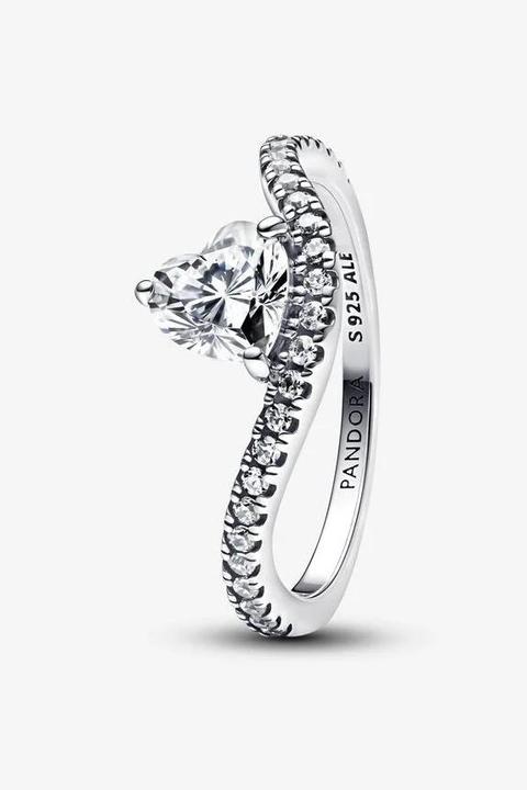 Immagine prodotto Pandora Anello a cuore con pavé ondulato (54, 925 Argento)