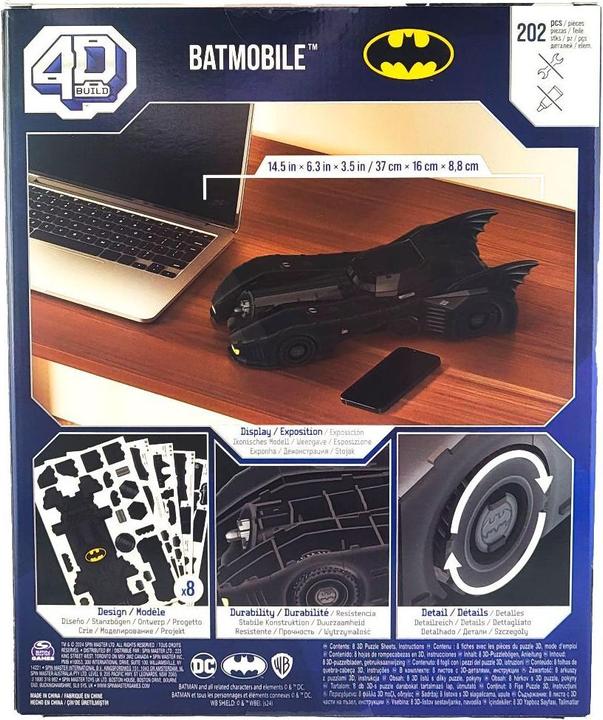 Actual product image 4D Puzzle 4D Puzzles - Retro Batmobile (6070178) (202 pieces)
