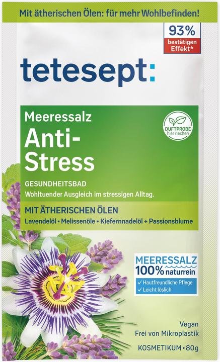 Tetesept Badesalz Anti-Stress Sachet (80 ml, Badesalz)