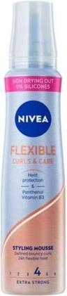 Produktbild NIVEA Flexible Curls & Care Styling Mousse pianka do stylizacji włosów kręconych 150ml (150 ml, Lockenschaum)