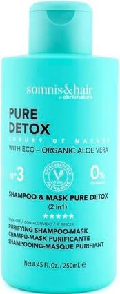Actual product image NoName SOMNIS&HAIR Shampoo and Mask 2 in 1 Purifying Detox 250ml (Liquid shampoo)