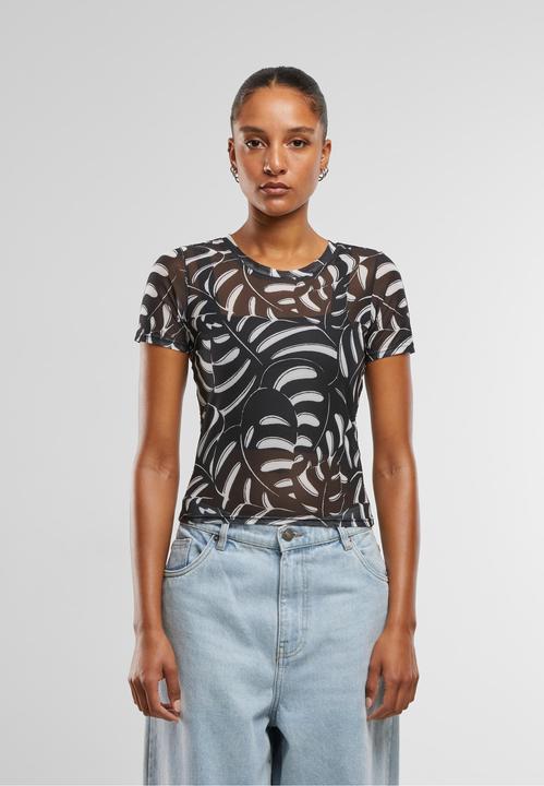 Actual product image Urban Classics Ladies AOP Mesh Tee - 137891 (XL)