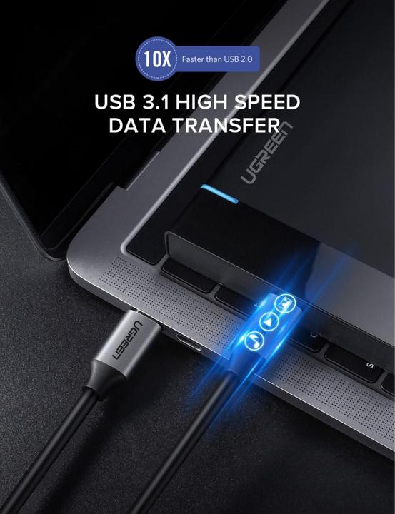 Produktbild Ugreen USB-C – USB-C (1.50 m, USB 3.1, 60 W)