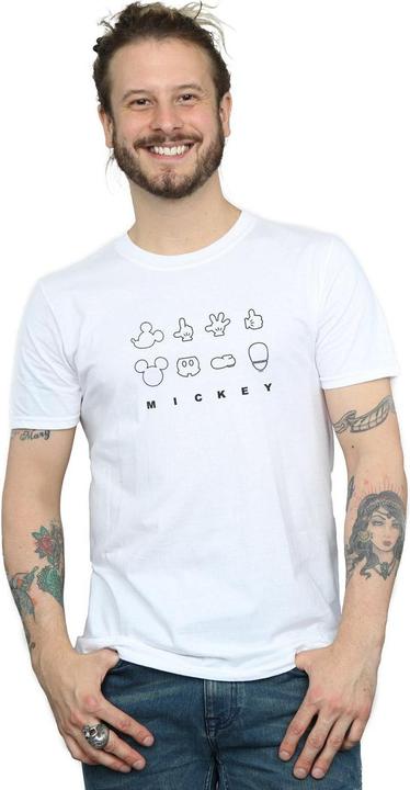 Actual product image Disney Mens Mickey Mouse Deconstructed T-Shirt (L)