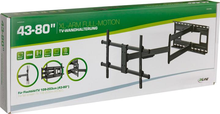 Actual product image InLine XL Arm Full Motion TV Wall Mount (Wall, 43", 50 kg)