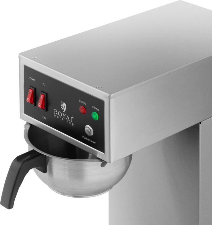 Produktbild Royal Catering Gastro-Kaffeemaschine Filterkaffeemaschine mit Thermoskanne 100 Tassen/h 1900 W